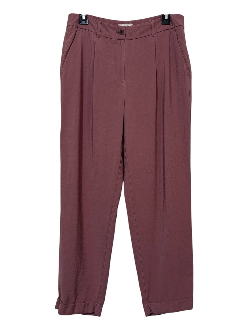 LOFT Mauve Dusty Rose Pink Skinny Ankle Dress Pants Size 6 Rayon Blend Pleated